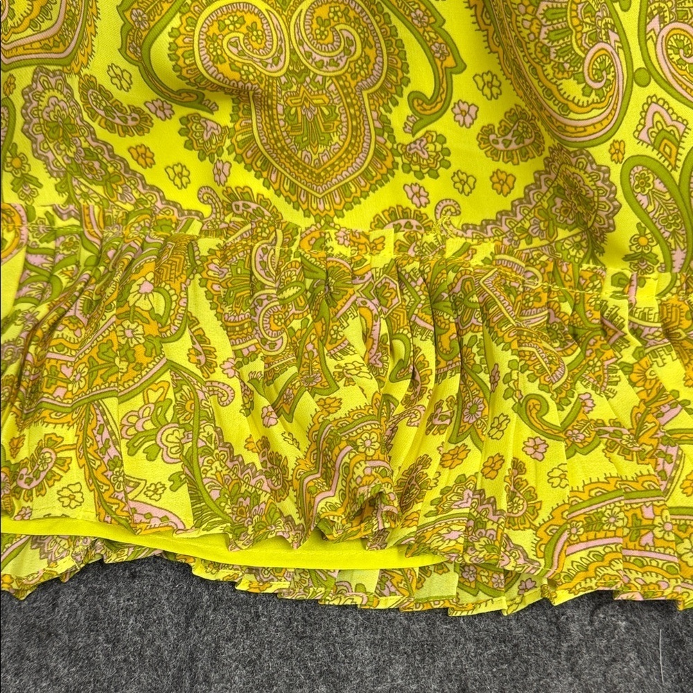 Banana Republic Yellow Paisley Mini Dress - Picture 4 of 9